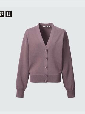 Uniqlo u cropped cotton v neck  cardigan nwot